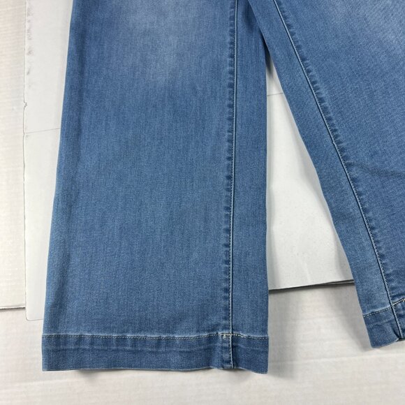 Oat New York Jeans Women's 30x29* High Rise Wide Leg Blue Faded Denim Tag 30 - Picture 4 of 16
